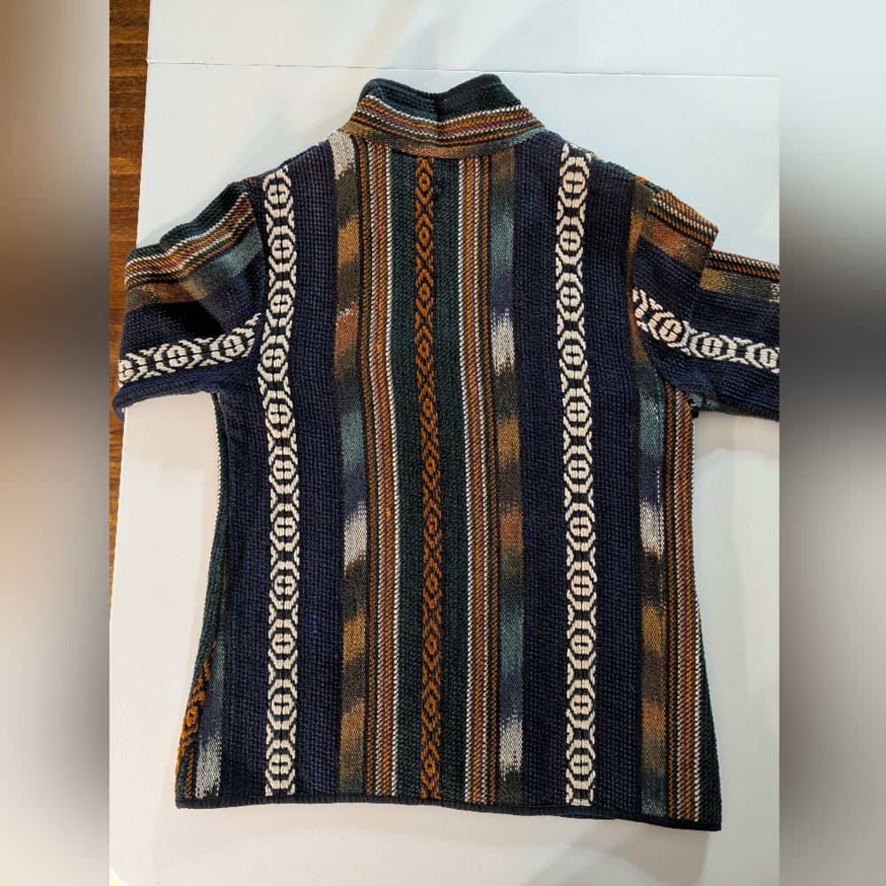 Vintage Nos Nostalgia cotton Southwestern woven earthy boho jacket. Medium - Picture 12 of 16